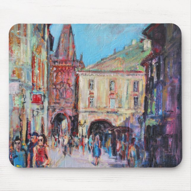 Tapis De Souris Prague latéral ensoleillé (Devant)