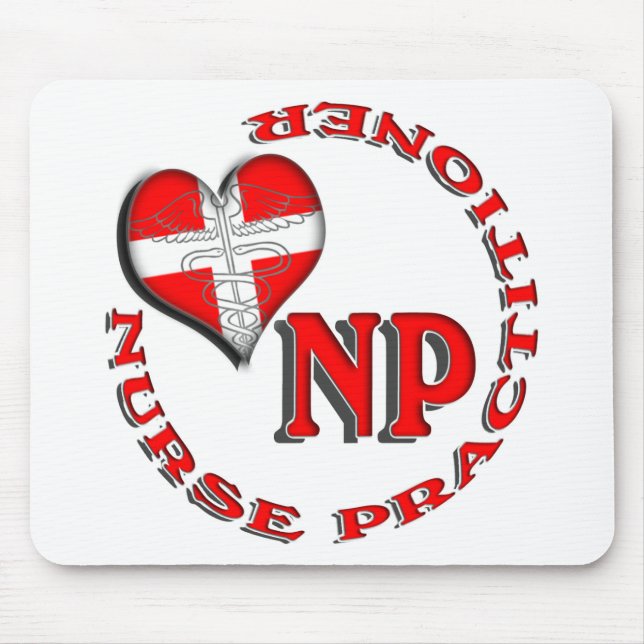 TAPIS DE SOURIS PRATICIENNE CIRCULAIRE D'INFIRMIÈRE DE LOGO DU NP (Devant)