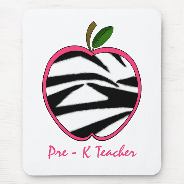 Tapis De Souris Pré copie Apple de zèbre de professeur de K (Devant)