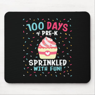 Tapis De Souris Pré K 100 Jours De Filles Sprinkled Fun Cupca