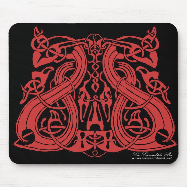 Tapis De Souris Pré rouge de Viking, mousepad (Devant)