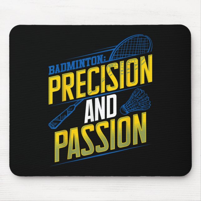 Tapis De Souris Précision de badminton et conception de pion  (Devant)