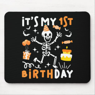 Tapis De Souris premier anniversaire enfants drôle squelette 1er a