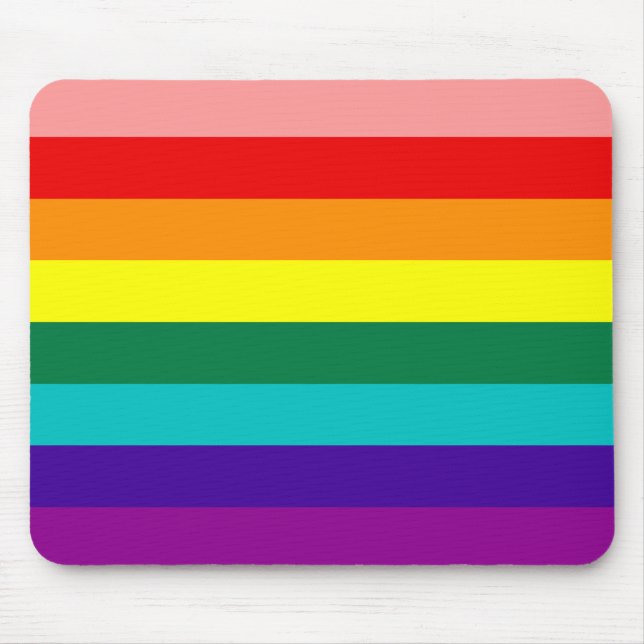 Tapis De Souris Premier drapeau Gay pride arc-en-ciel Mousepad (Devant)