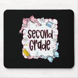 Tapis De Souris Premier Jour De Deuxième Année Coquette Noeud Pour