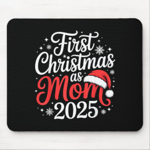Tapis De Souris Premier Noël en tant que maman 2025 Famille Nouvel