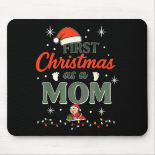 Tapis De Souris Premier Noël en tant que maman Nouvelle fête de va