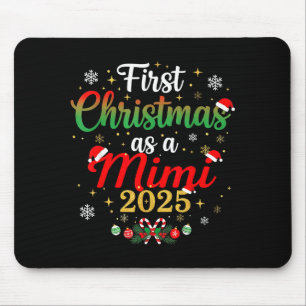 Tapis De Souris Premier Noël en tant que Mimi 2025 Nouvelle Maman