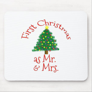 Tapis De Souris Premier Noël en tant que Monsieur et Madame - Nouv
