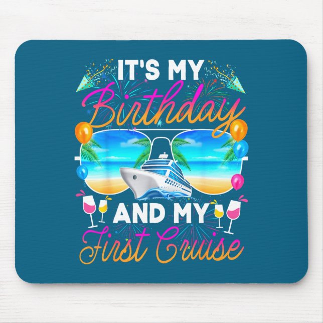 Tapis De Souris Première croisière d'anniversaire Célébration d'an (Devant)