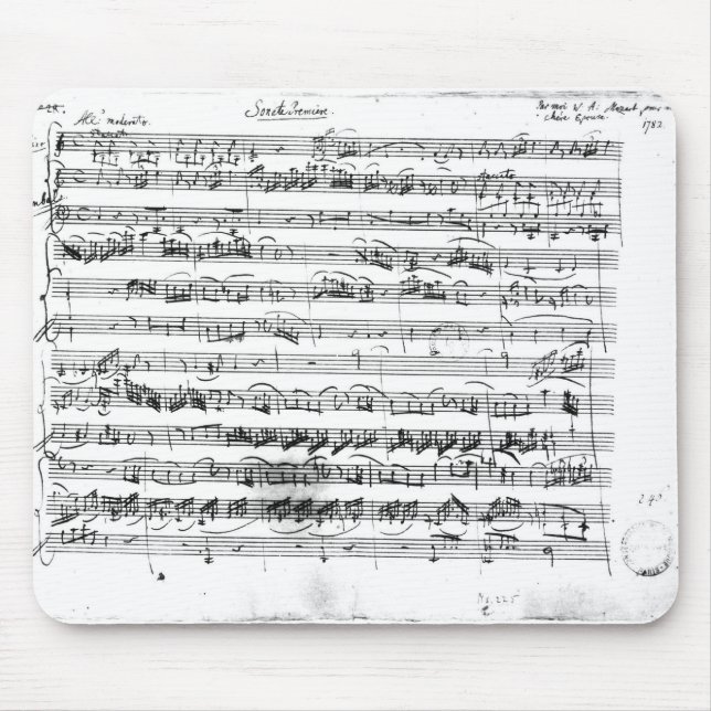 Tapis De Souris Première de Sonate pour le violon et le clavecin (Devant)