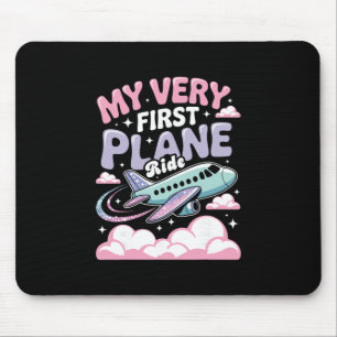 Tapis De Souris Première excursion en avion pour fille Enfants en