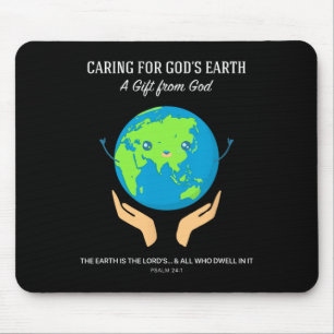 Tapis De Souris Prendre soin de la Terre de Dieu - Christian Creat