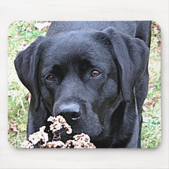Tapis De Souris Prenez du temps - Black Lab - Black Labrador (Devant)