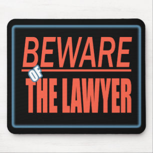 Tapis De Souris Prenez garde du signe Mousepad d'avocat