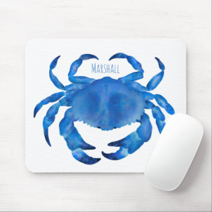 Tapis De Souris Prénom du crabe bleu
