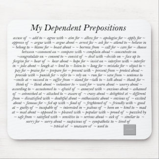 Tapis De Souris Prépositions dépendantes Mousepad