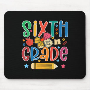 Tapis De Souris Preppy 6e année Retour à l'école 6e année Teache