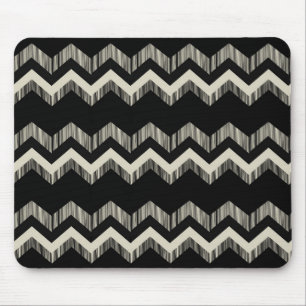 Tapis De Souris Preppy Girl Motif noir et gris Chevron