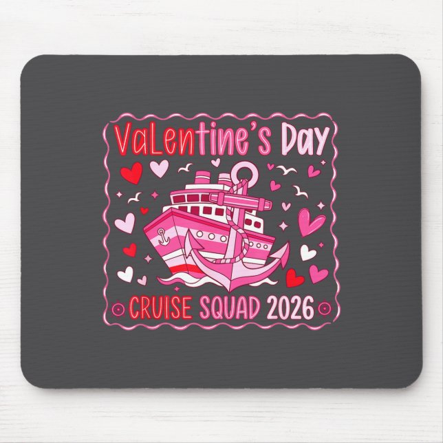 Tapis De Souris Preppy Valentines Cruise 2026 Family Matching Vale (Devant)