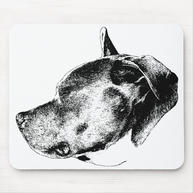 Tapis De Souris présence audacieuse pitbull (Devant)