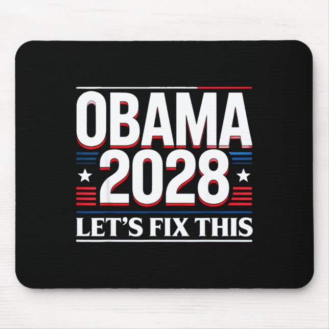 Tapis De Souris President Barack Obama 2028 Rtrait Patriotic Democ (Devant)