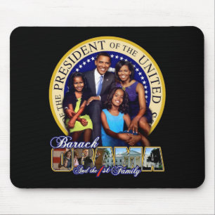 TAPIS DE SOURIS PRÉSIDENT BARACK OBAMA ET FAMILLE