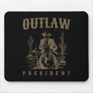 Tapis De Souris Président hors-la-loi Trump Cowboy Trump Condamné 