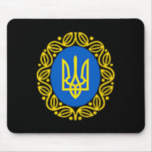 Tapis De Souris Président Volodymyr Zelensky Ukraine Emblème ukrai