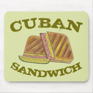 Tapis De Souris Pressé Cubain Sandwich Ham fromage Salami PIckle