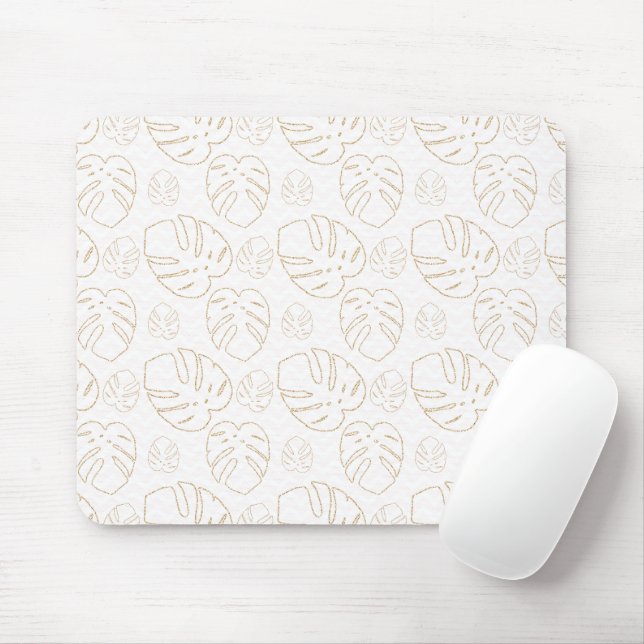 Tapis De Souris Pretty Gold Leaf Motif Pad (Avec souris)