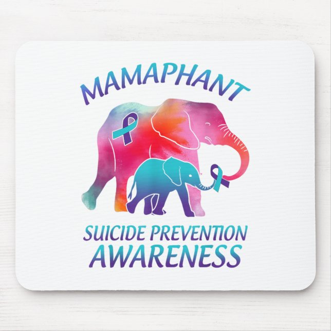 Tapis De Souris Prévention du suicide Mamaphant Mama Eléphant (Devant)