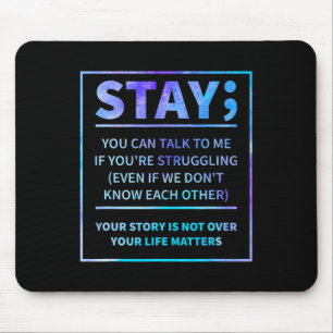 Tapis De Souris Prévention du suicide Semicolon Santé mentale