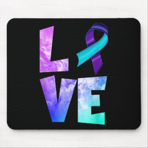 Tapis De Souris Prévention du suicide Sensibilisation Amour Violet