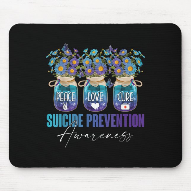 Tapis De Souris Prévention du suicide Sensibilisation Survivant Co (Devant)