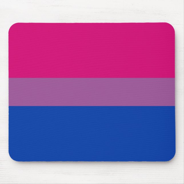 Tapis De Souris Pride bisexuelle (Bi Drapeau) (Devant)