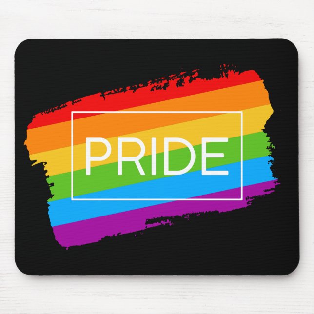 Tapis De Souris Pride Brushstroke Rainbow (Devant)