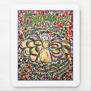 Tapis De Souris Prière de sérénité Angel Mousepad