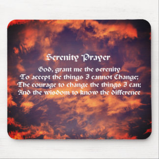Tapis De Souris Prière de sérénité Matin Ciel Inspirationnel