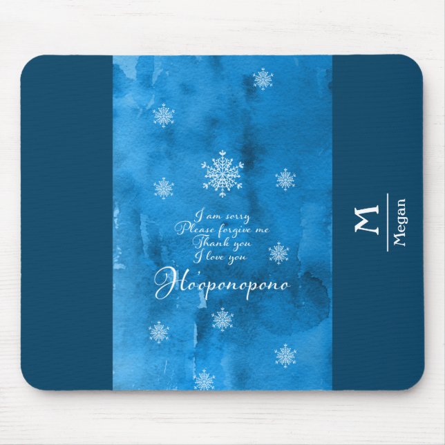 Tapis De Souris Prière Ho'oponopono design moderne nom monogramme (Devant)
