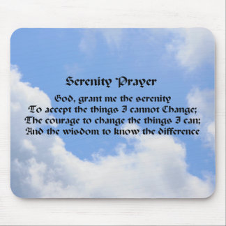 Tapis De Souris Prière Sérénité Ciel Bleu Inspiration Mousepad
