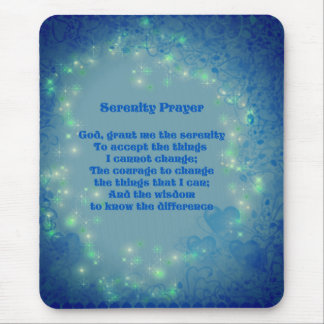 Tapis De Souris Prière Sérénité Coeurs Bleus Inspiration