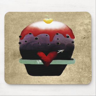 Tapis de souris primitif à cupcakes fraise et crèm