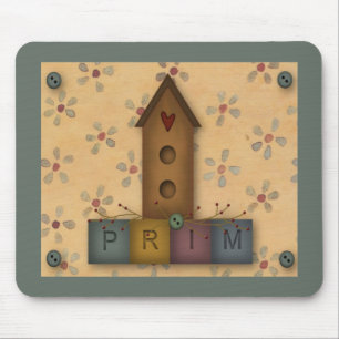 Tapis De Souris Primitive Birdhouse Mousepad