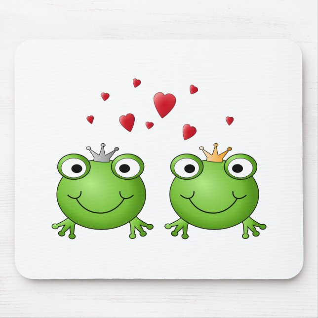 Tapis De Souris Prince de grenouille et princesse de grenouille, (Devant)