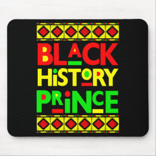 Tapis De Souris Prince de l'histoire noire Mélanine Garçon Fils Br