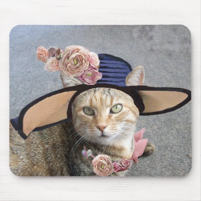TAPIS DE SOURIS PRINCESS TATUS /ELEGANT CAT, GRAND DIVA CASQUETTE  (Devant)