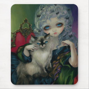 Tapis De Souris "Princesse avec un chat" Mousepad de Ragdoll