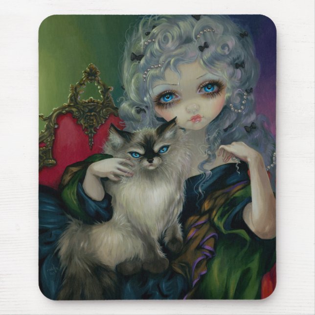 Tapis De Souris "Princesse avec un chat" Mousepad de Ragdoll (Devant)