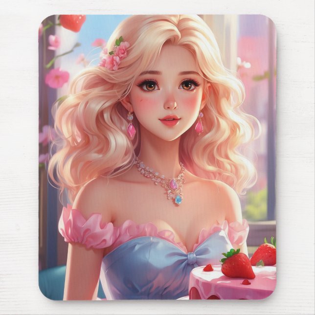 Tapis De Souris princesse d'anniversaire (Devant)